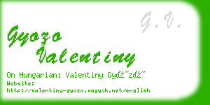 gyozo valentiny business card